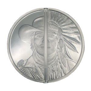 1 OZ Silver Round Divisible Western Warrior